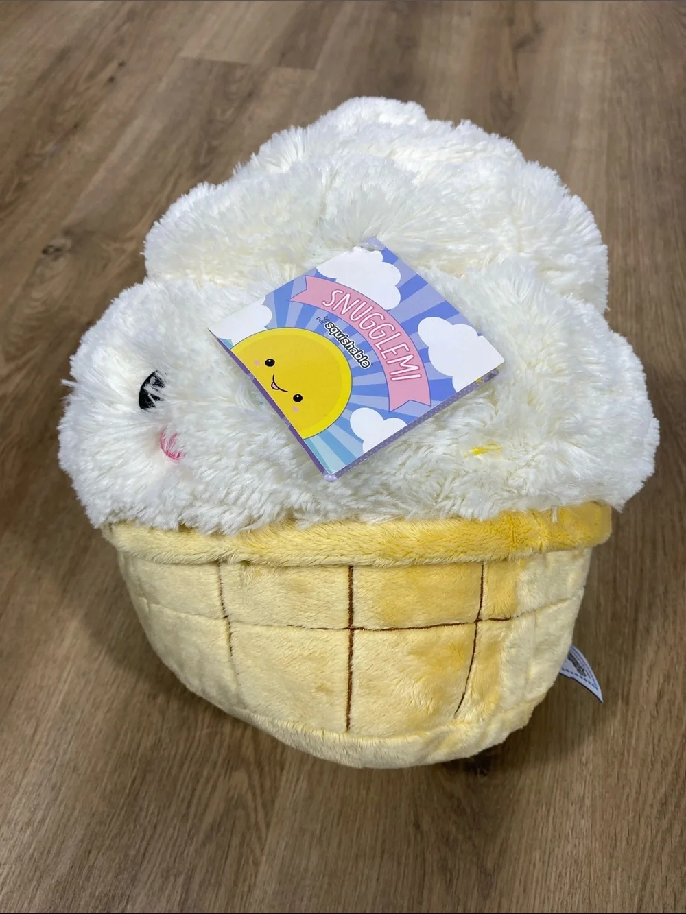 Squishable Plush Soft Serve Cupcake Stuffed Toy - Cream & Yellow Large